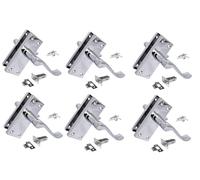 Epsom Door Handle Victorian Scroll Lever Handle on Backplate - 118mm x 42mm Plate, 120mm Lever - Polished Chrome Door Handle - Pack of 6 - with 63mm Tubular Latch