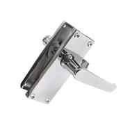 Epsom Door Handle Victorian Straight Polished Chrome Lever Set - Backplate Design 118mm x 42mm - Includes Tubular Latch - 6 Pairs
