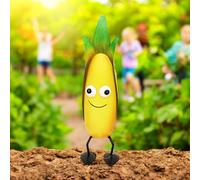 Epsom Metal Veggie Patch Pals - Tomato, Pepper, Carrot, Cabbage, Corn & Onion Designs | Fun Metal Garden Ornaments | Weatherproof Decorative Outdoor Figures for Planters & Vegetable Beds (Corn)