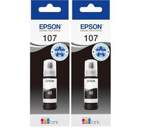 Epson 107 Black Ink Cartridge EcoTank 70ml for ET-18100 - C13T09B140 (Pack of 2)