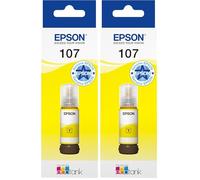 Epson 107 Yellow Ink Cartridge EcoTank 70ml for ET-18100 - C13T09B440 (Pack of 2)