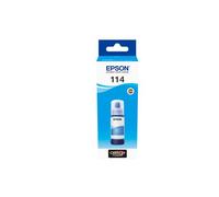 Epson 114 EcoTank Cyan ink bottle. Type: Original Printing colours: Cyan Brand compatibility: Epson. Quantity per pack: 1 pc(s) Package width: 57 mm Package depth: 175 mm. Products per master (outer) 