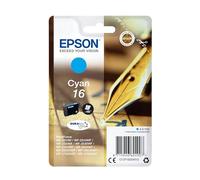 EPSON 16 ink cartridge cyan standard capacity 3.1ml 165 pages 1-pack blister without alarm