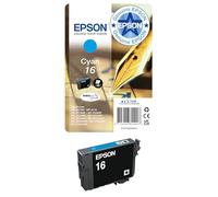 EPSON 16 ink cartridge cyan standard capacity 3.1ml 165 pages 1-pack blister without alarm