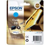 Epson 16 (T162240) Cyan Original DURABrite Ultra Standard Capacity Ink Cartridge (Pen)