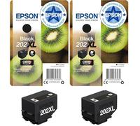 Epson 202XL Black Kiwi High Yield Genuine, Claria Premium Ink Cartridge (Pack of 2)
