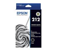 Epson 212 - Std Capacity - Black Ink Cartridge for XP-2100, XP-3100, XP-4100, WF-2810, WF-2830, WF-2850, Single Pack, C13T02R192