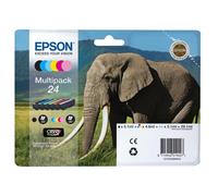 Epson 24 Elephant Genuine Multipack, 6-colours Claria Photo HD Ink Cartridges