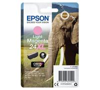 Epson 24XL Light Magenta Elephant High Yield Genuine, Claria Photo HD Ink Cartridge, XL High Capacity