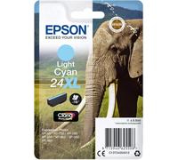 Epson 24XL Light Cyan Elephant High Yield Genuine, Claria Photo HD Ink Cartridge
