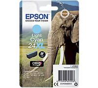 Epson Elephant Singlepack Light Cyan 24XL Claria Photo HD Ink