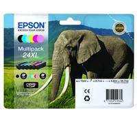 Epson Elephant Multipack 6-colours 24XL Claria Photo HD Ink