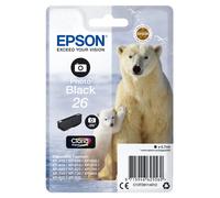 Epson 26 Polar Bear Photo Black Genuine, Claria Premium Ink Cartridge, Standard Capacity