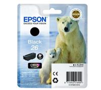 Epson 26 (T260140) Black Original Claria Premium Standard Capacity Ink Cartridge (Polar Bear)