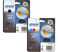 Epson 266, 267 - Black & Colour Original Ink Cartridges WF-100, WF-100W, WF-110W