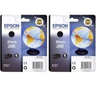 Epson 266 Globe Genuine Black Ink (Pack of 2)