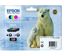 EPSON 26XL ink cartridge black and tri-colour high capacity 41.3ml 1-pack blister without alarm