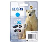 Epson 26XL Polar Bear Cyan High Yield Genuine, Claria Premium Ink Cartridge,XL High Capacity