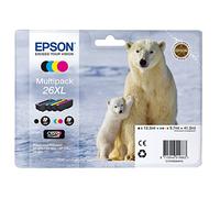 Epson® 26XL Original Ink Cartridge C13T26364010 4 Assorted 12.2/9.7ml (Black/White/Colour) 500/700 Pages (Black/White/Colour) (Pack of 4) You will receive 1 pack of 4