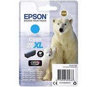 Epson 26XL Polar Bear Cyan High Yield Genuine, Claria Premium Ink Cartridge,XL High Capacity
