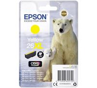 Epson 26XL Polar Bear Yellow High Yield Genuine, Claria Premium Ink Cartridge