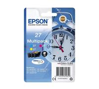 Epson 27 Alarm Clock Genuine Multipack, 3-colours Ink Cartridges, DuraBrite