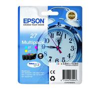 EPSON 27 ink cartridge cyan, magenta and yellow standard capacity 3x3.6ml 3x350 pages combopack RF-AM blister - DURABrite