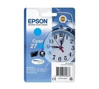 Epson 27XL Cyan Alarm Clock High Yield Genuine, DuraBrite Ultra Ink Cartridge, I