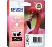 Epson 293192341090 Original Epson T0870 Twin Pack UltraChrome Hi-Gloss2 Gloss Optimizer Ink Cartridges