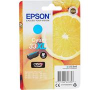 Epson 33XL Cyan Oranges High Yield, Genuine, Claria Premium Ink, Amazon Dash Rep