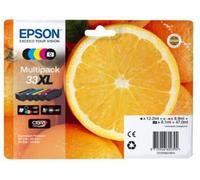 Epson 33XL Oranges Black CMY Colour High Yield Ink Cartridge 12ml 8ml 4x9ml - C13T33574011