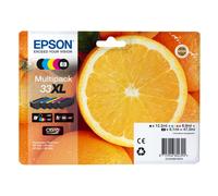 Epson 33XL Oranges High Yield Ink Cartridge Multipack 2x 12.2ml + 8.1ml + 2x 8.9ml (5 Pack) - C13T33574011