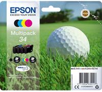 Epson 34 Golf Ball Cyan, Magenta, Yellow & Black Ink Cartridges - Multipack, Black,Cyan,Yellow,Magenta