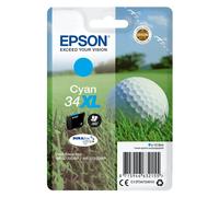Epson 34XL Cyan Ink Cartridge Genuine Original Golf Ball NEW Dated 2024 .