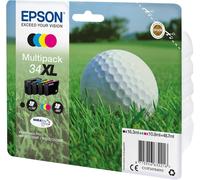 Epson 34XL Golfball Genuine High Yield Multipack, 4-colours DURABrite Ultra Ink