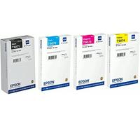 Epson 4 x Original T9071 T9072 T9073 T9074 XXL Black Yellow Magenta Cyan Ink Cartridges, Cartridges for Workforce Pro WF-6000, WF-6090, WF-6590