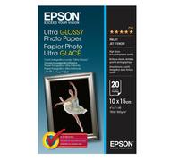 Epson 4x6" (10x15cm) 300gsm Ultra Glossy Photo Paper - 20 Sheets C13S041926