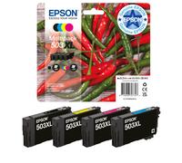 Epson 503XL Chillies, Genuine Multipack, 4-colours Ink Cartridges - C13T09R64010