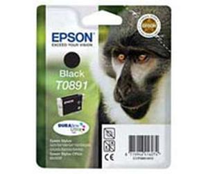 Epson 58_C13T08914020 Original Epson T0891 DuraBrite Ultra Black Ink Cartridge ( Monkey )