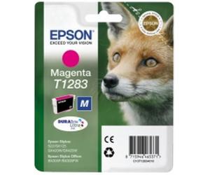 Epson 58_C13T12834022 Original Epson T1283 DuraBrite Ultra Fox Standard Yield Magenta Ink Cartridge