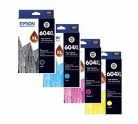 Epson 604XL Black Cyan Magenta Yellow 4 Ink Cartridge Toner Value Pack