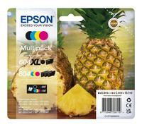 Epson 604XL Pineapple, Genuine Multipack, XL Black Standard Colours Ink Cartridges