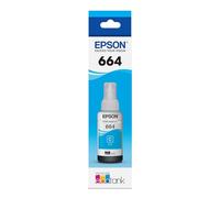 Epson 664 EcoTank Ink Ultra-high Capacity Bottle Cyan (T664220-S) Works with EcoTank ET-2500, ET-2550, ET-4500, ET-4550, ET-2600, ET-2650, ET-3600, ET-16500
