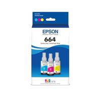 EPSON 664 EcoTank Ink Ultra-high Capacity Bottle Three Color CMY Combo Pack (T664520-S) Works with ET-2500, 2550, 4500, 4550, 2600, 2650, 3600, 16500