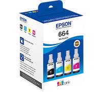 Epson 664 Original Ink Refill C13T664640 Black, Cyan, Magenta, Yellow Multipack Pack of 4
