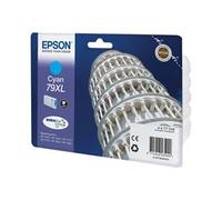 Epson 79XL Leaning Of Pisa Cyan Genuine, XL High Yield Ink Cartridge DuraBrite Ultra