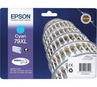 Epson 79XL Leaning Tower Of Pisa Cyan Genuine, XL High Yield Ink Cartridge DuraB