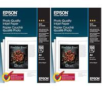 Epson A4 Photo Quality Inkjet Paper 100Ct (Pack of 2)