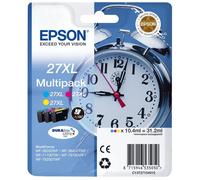 EPSON Alarm Clock 27XL Cyan, Magenta & Yellow Ink Cartridges - Multipack, Cyan