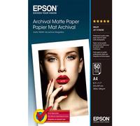 Epson Archival Matte Paper - A4 - 50 Sheets Matte 192 g/m A4 White 50 sheets WorkForce Pro WF-C5790DWF SureColor SC-T7200D SureColor SC-T7200 SureColor SC-T7200 SureColor...